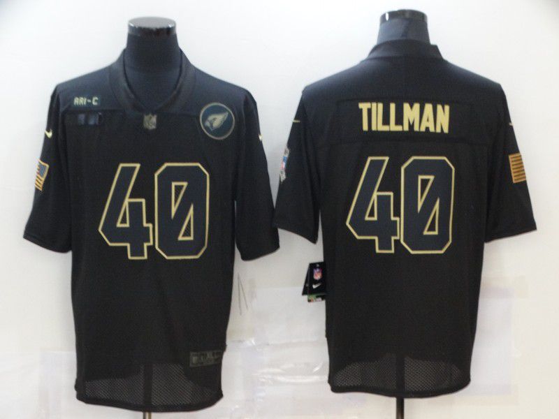 Men Arizona Cardinals #40 Tillman Black gold lettering 2020 Nike NFL Jersey->seattle seahawks->NFL Jersey